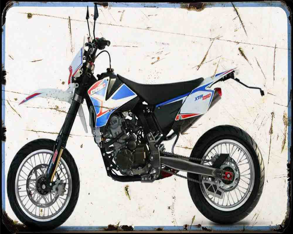 Ccm Xtr250S 09 Motorbike Vintage Aged A4 Photo Print
