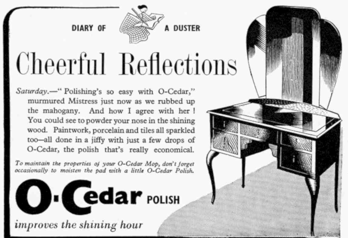 Cedar Polish Desk Vintage Retro Advert Poster A4 Photo Print