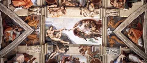 Ceiling Of The Sistine Chapel Detail1 Eur A4 Photo Print