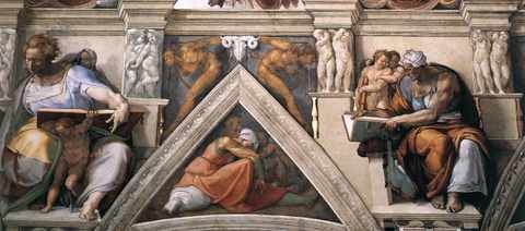 Ceiling Of The Sistine Chapel Detail3 Eur A4 Photo Print