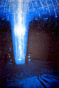 Celestial Descent Figures Vintage Retro Advert Poster A4 Photo Print