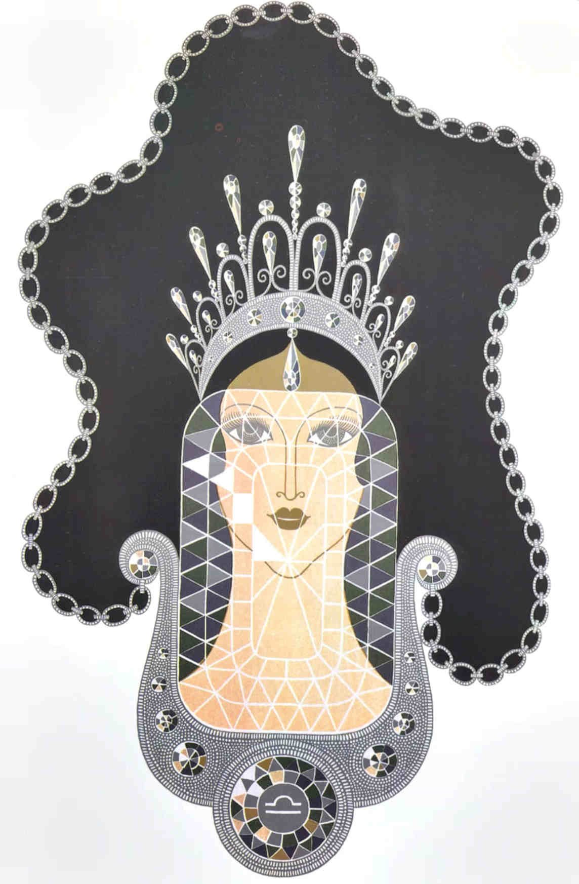 Celestial Queen Libra Vintage Retro Advert Poster A4 Photo Print