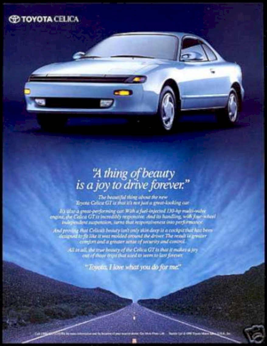 Celica Gt Blue Vintage Retro Advert Ads A4 Photo Print