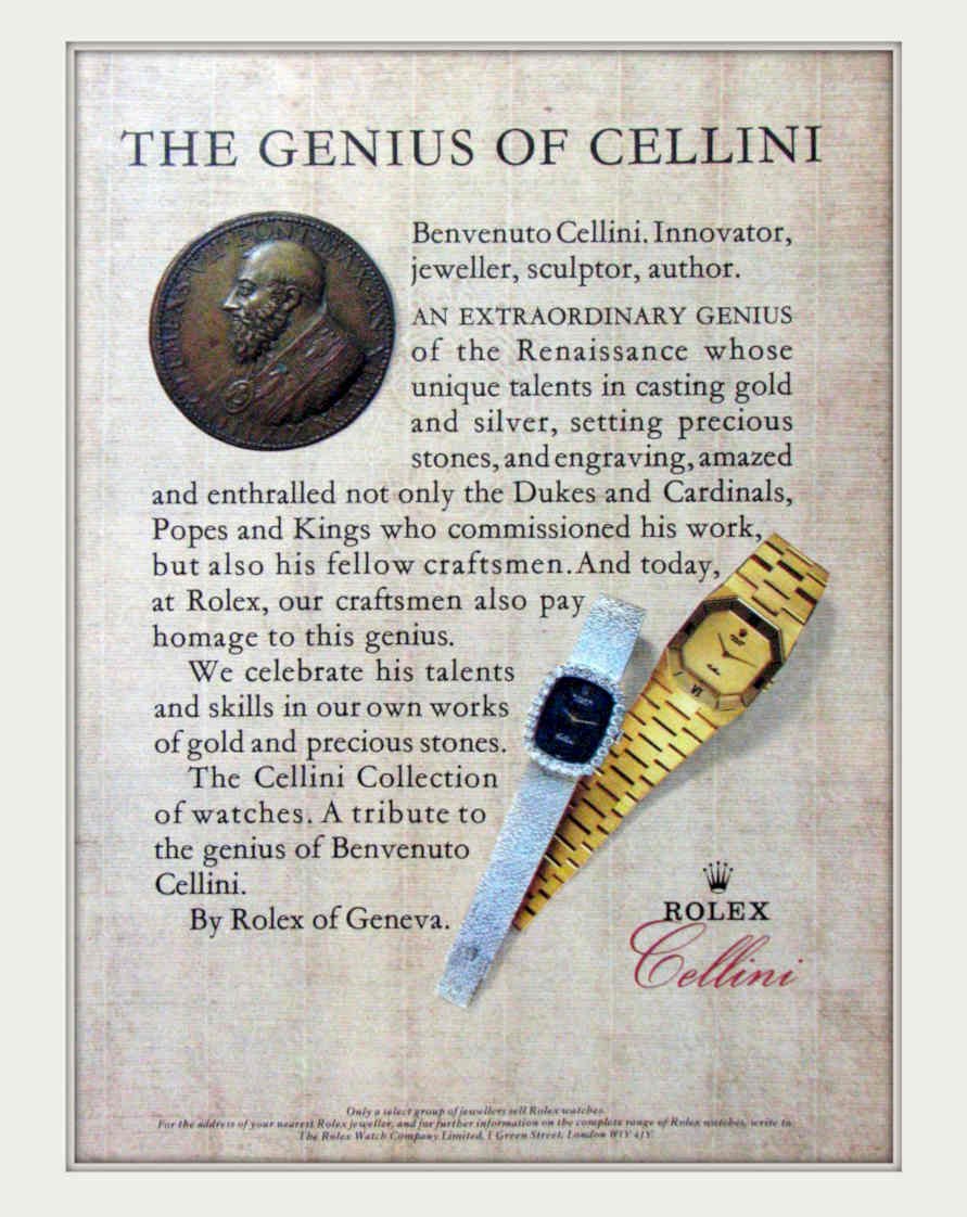 Cellini Watches Pendants Vintage Retro Advert Poster A4 Photo Print
