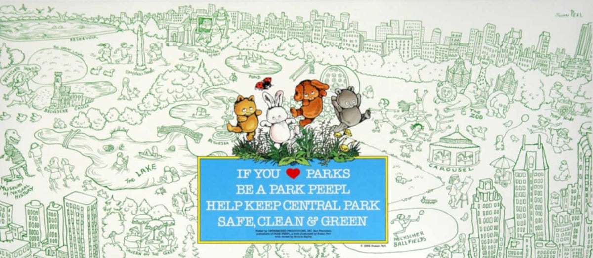 Central Park Map Vintage Retro Advert Ads A4 Photo Print