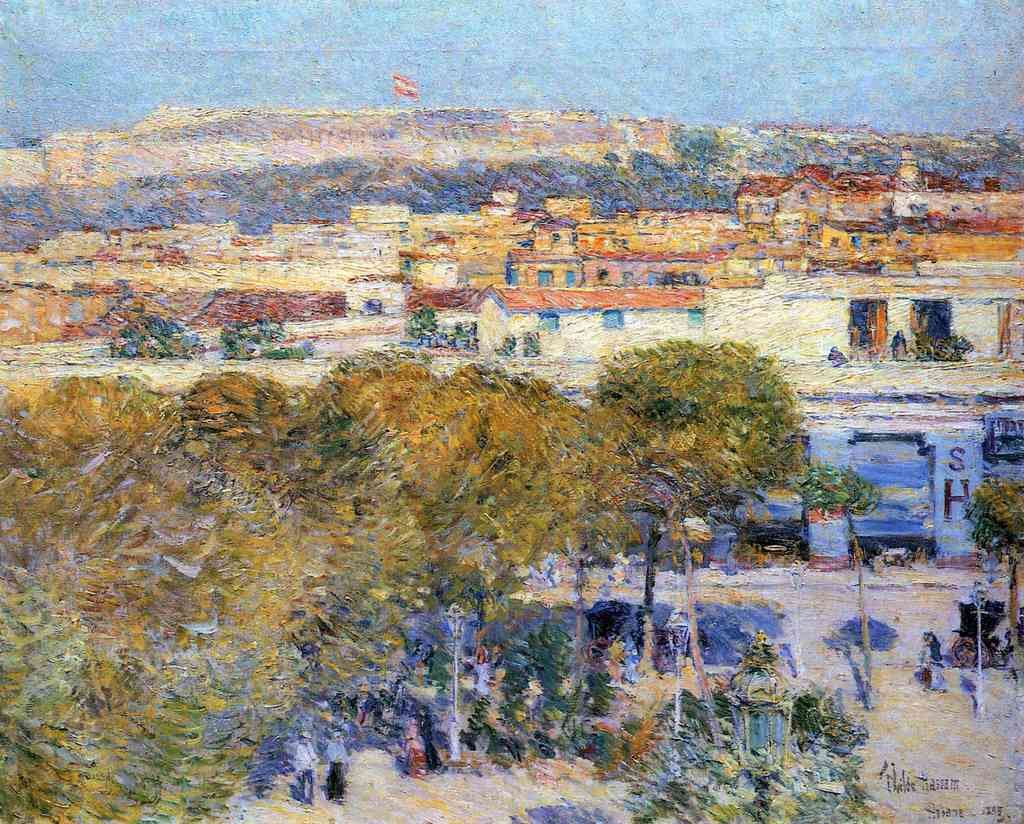 Central Place And Fort Cabanas Havana Hassam Impressionism American A4 Photo Print