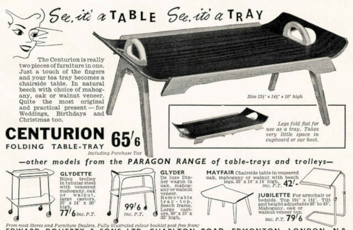 Centurion Tray Table Vintage Retro Advert Poster A4 Photo Print