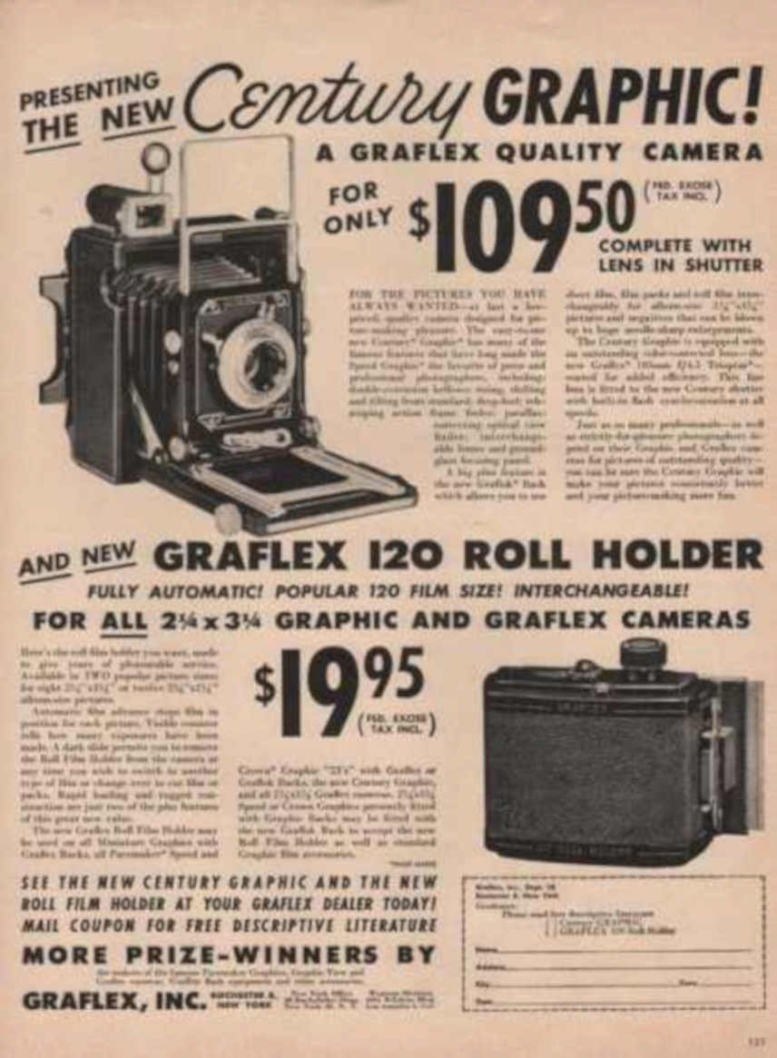 Century Graphic Camera Vintage Retro Advert Ads A4 Photo Print