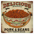 Ceramic Pot Beans Vintage Retro Advert Ads A4 Photo Print