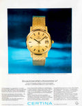 Certina Chronometer Watch Vintage Retro Advert Poster A4 Photo Print