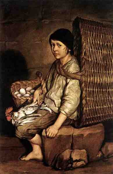 Ceruti Giacomo Boy With A Basket 5 A4 Photo Print