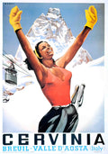Cervinia Advert A4 Photo Print