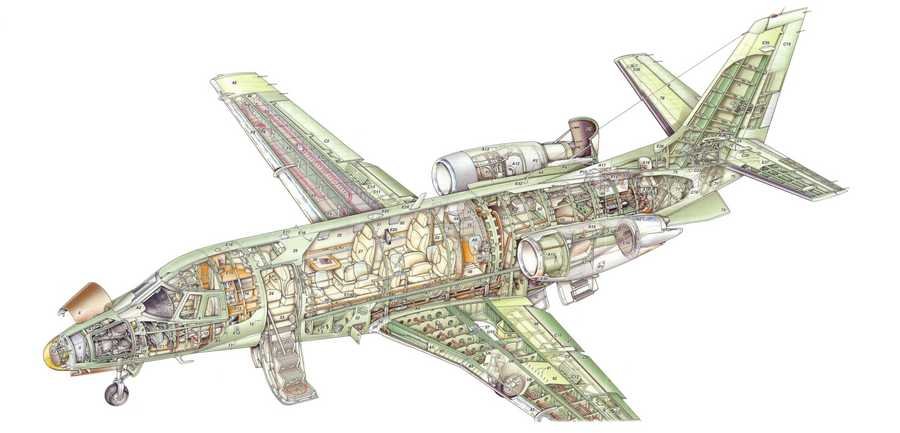 Cessna Citation Excel cutaway A4 Photo Print