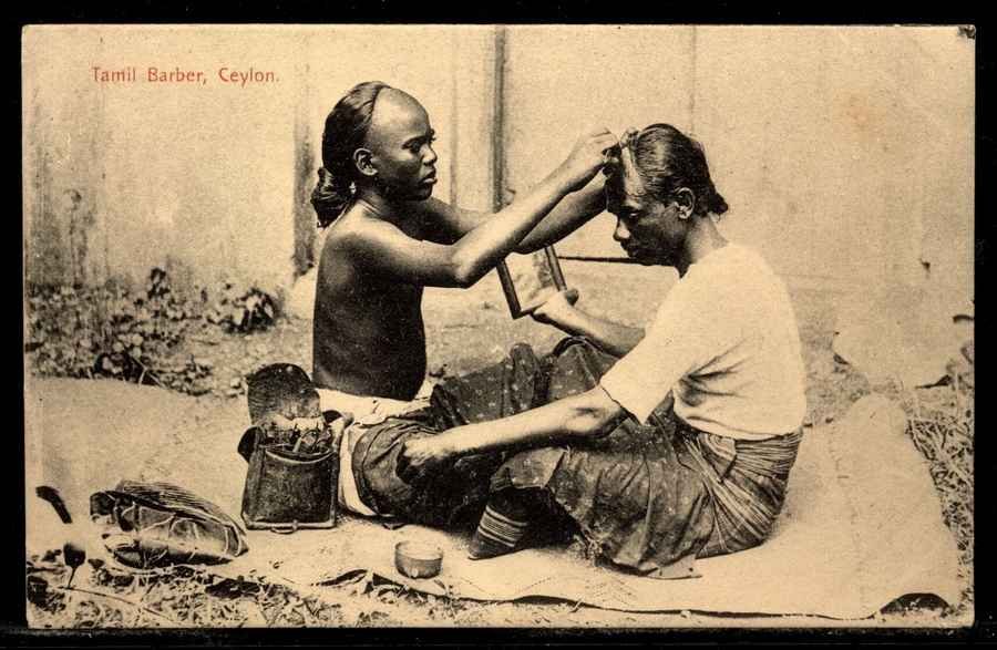 Ceylon Tamil Barber barber advert A4 Photo Print