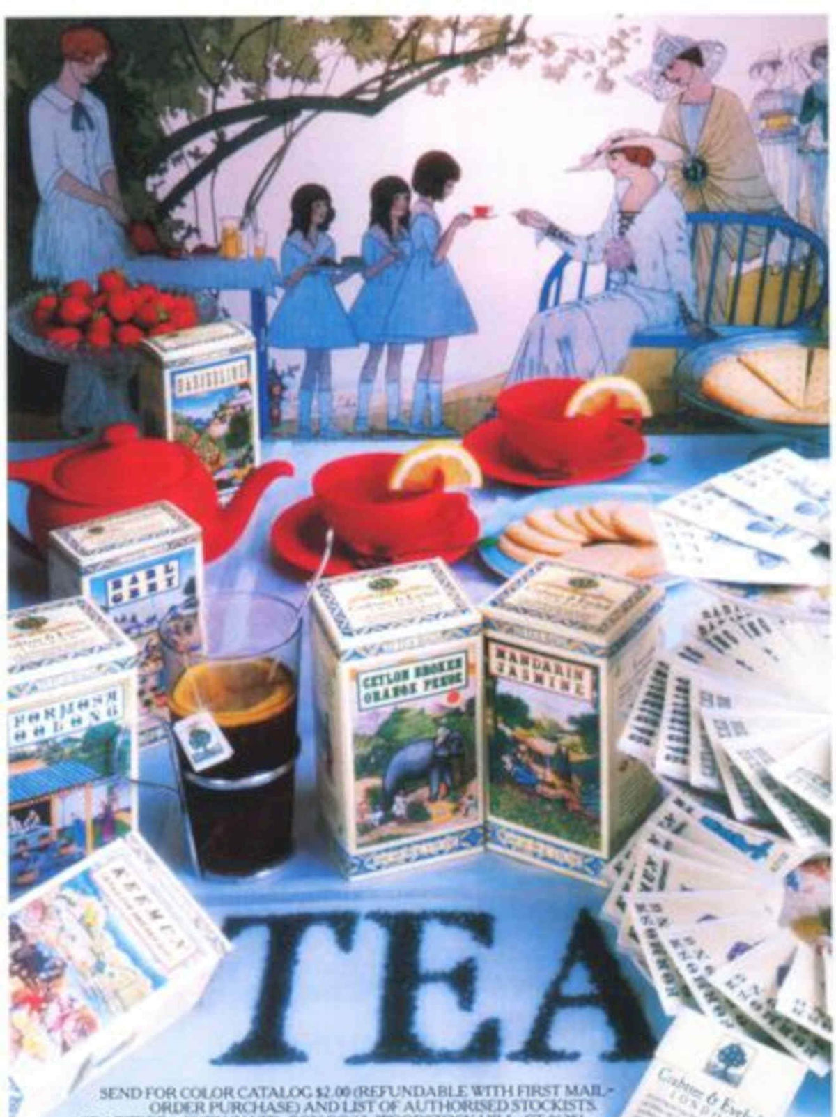 Ceylon Tea Party Vintage Retro Advert Poster A4 Photo Print