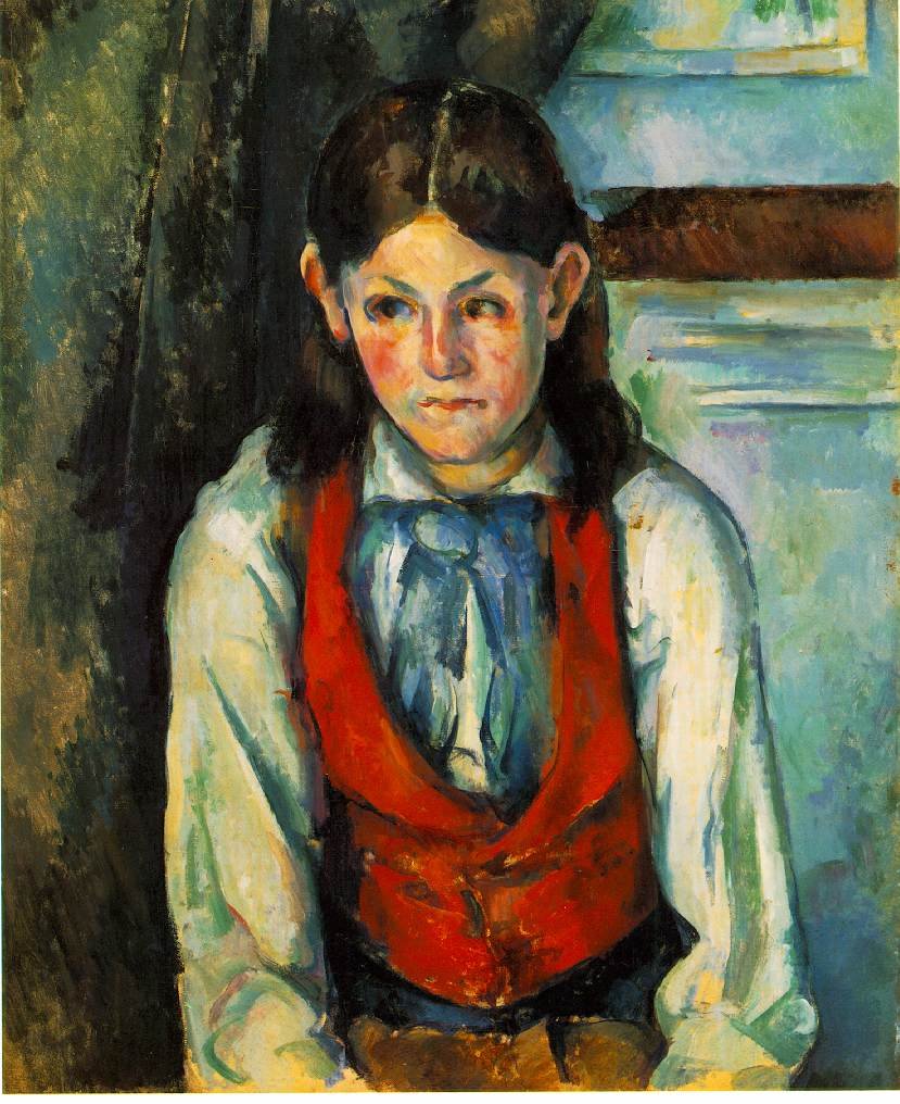 Cezanne Boy In A Red Vest Art A4 Photo Print
