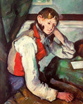 Cezanne Boy In A Red Waistcoat Art A4 Photo Print