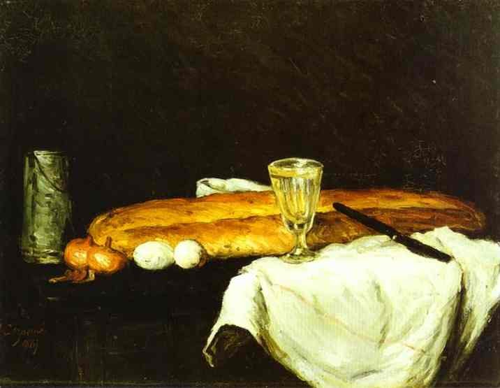 Cezanne Bread And Eggs Art A4 Photo Print