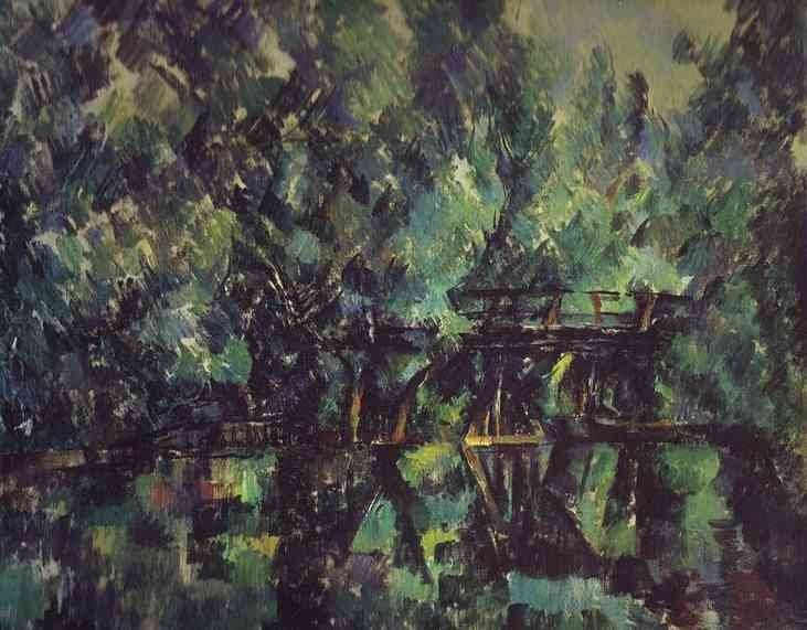 Cezanne Bridge And Pool Art A4 Photo Print
