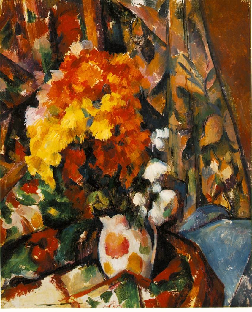 Cezanne Chrysanthemums Art A4 Photo Print