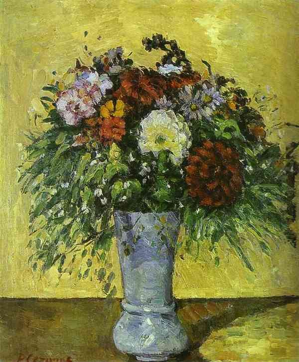 Cezanne Flowers In A Blue Vase Art A4 Photo Print UK