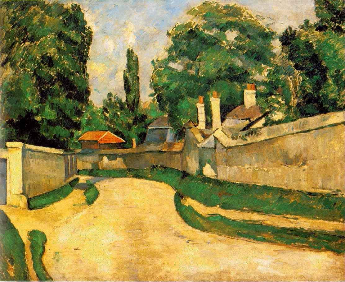 Cezanne Houses Along A Road Art A4 Photo Print