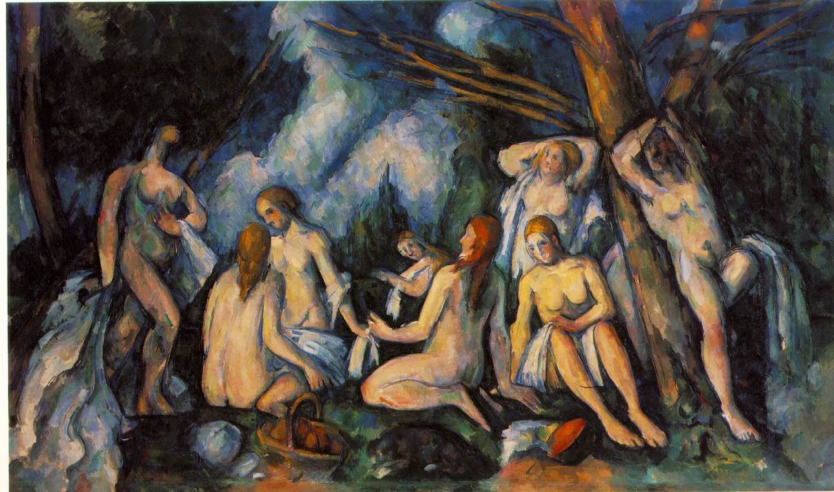 Cezanne Nudes In Landscape Art A4 Photo Print