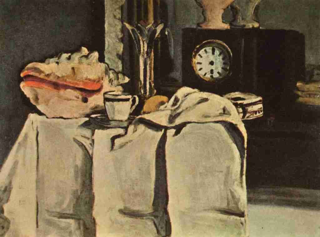 Cezanne Paul 1839 1906 Cezanne nd The Black Marble Clock A4 Photo Print