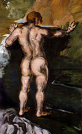 Cezanne Paul Le Baigneur Au Rocher 1867 69 Art A4 Photo Print