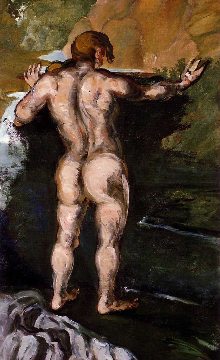 Cezanne Paul Le Baigneur Au Rocher 1867 69 Art A4 Photo Print
