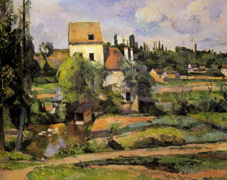 Cezanne Paul Mill On The Couleuvre Near Pontoise 1881 Art A4 Photo Print UK