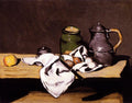 Cezanne Paul Still Life With Green Pot And Pewter Jug 1869  Art A4 Photo Print