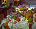 Cezanne Paul Vessels, Basket And Fruit (The Kitchen Table), Art A4 Photo Print UK
