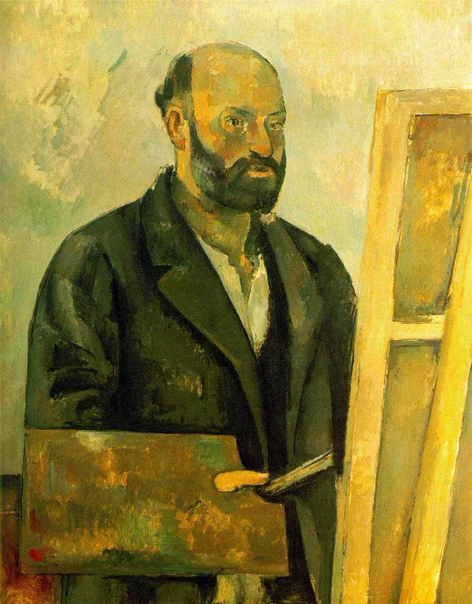 Cezanne Self Portrait With Palette Art A4 Photo Print