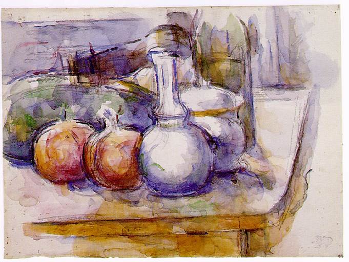 Cezanne Still Life With Carafe, Sugar Bowl, Bottle, Pomeg Art A4 Photo Print UK