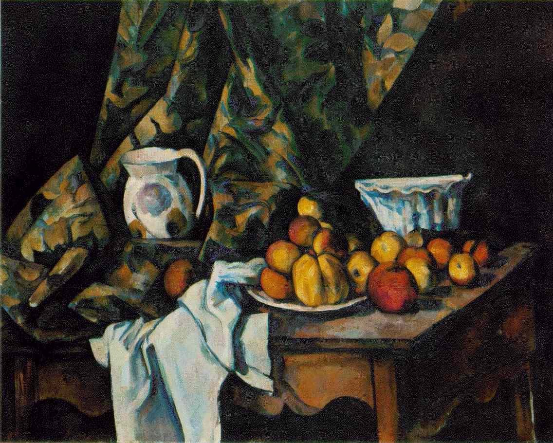Cezanne Still Life With Flower Holder Art A4 Photo Print