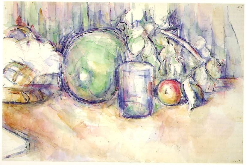 Cezanne Still Life With Green Melon Art A4 Photo Print UK