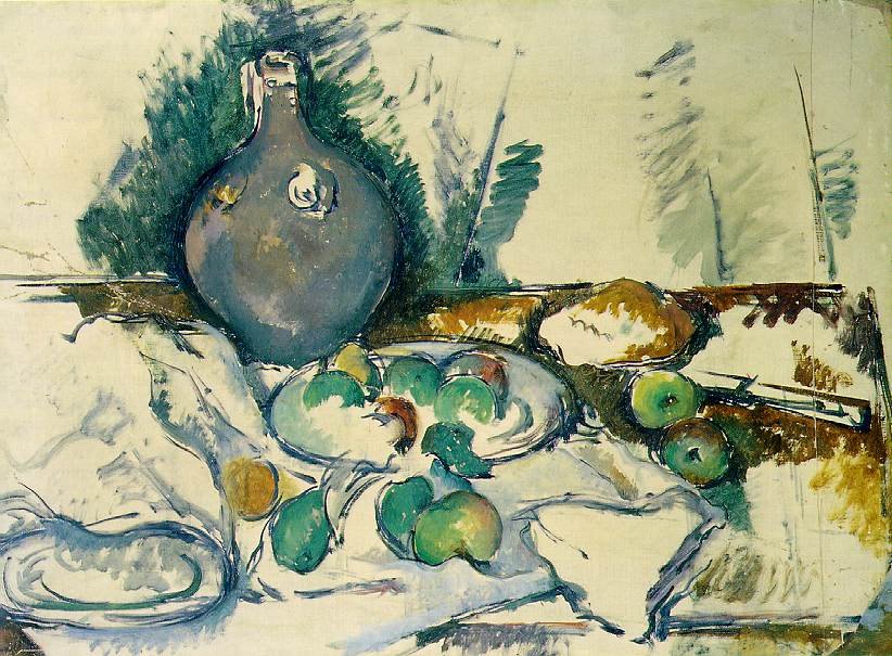 Cezanne Still Life With Water Jug Art A4 Photo Print