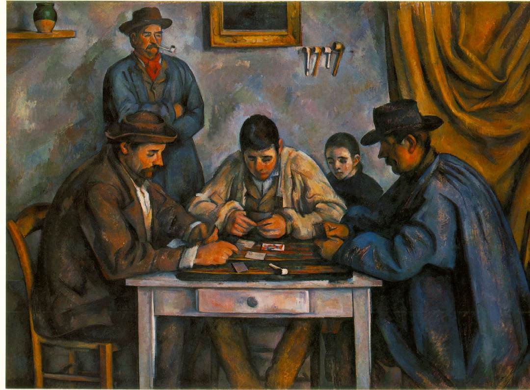 Cezanne The Card Players (Barnes) Art A4 Photo Print