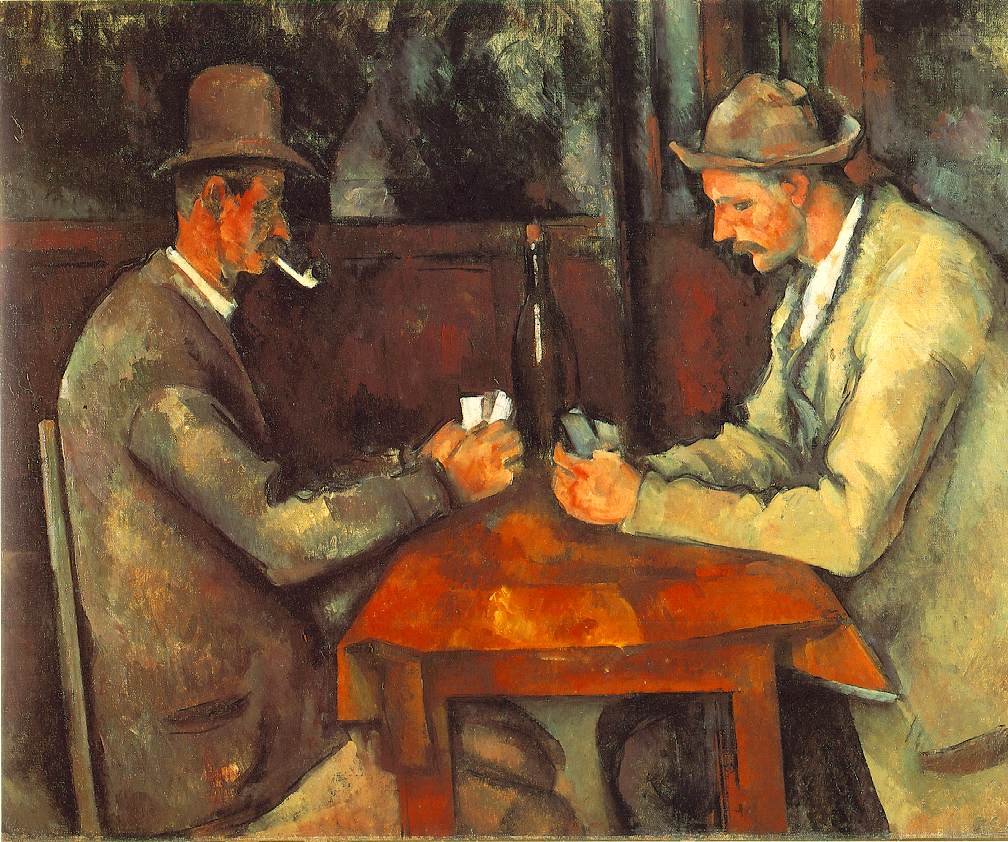 Cezanne The Card Players (Louvre) Art A4 Photo Print
