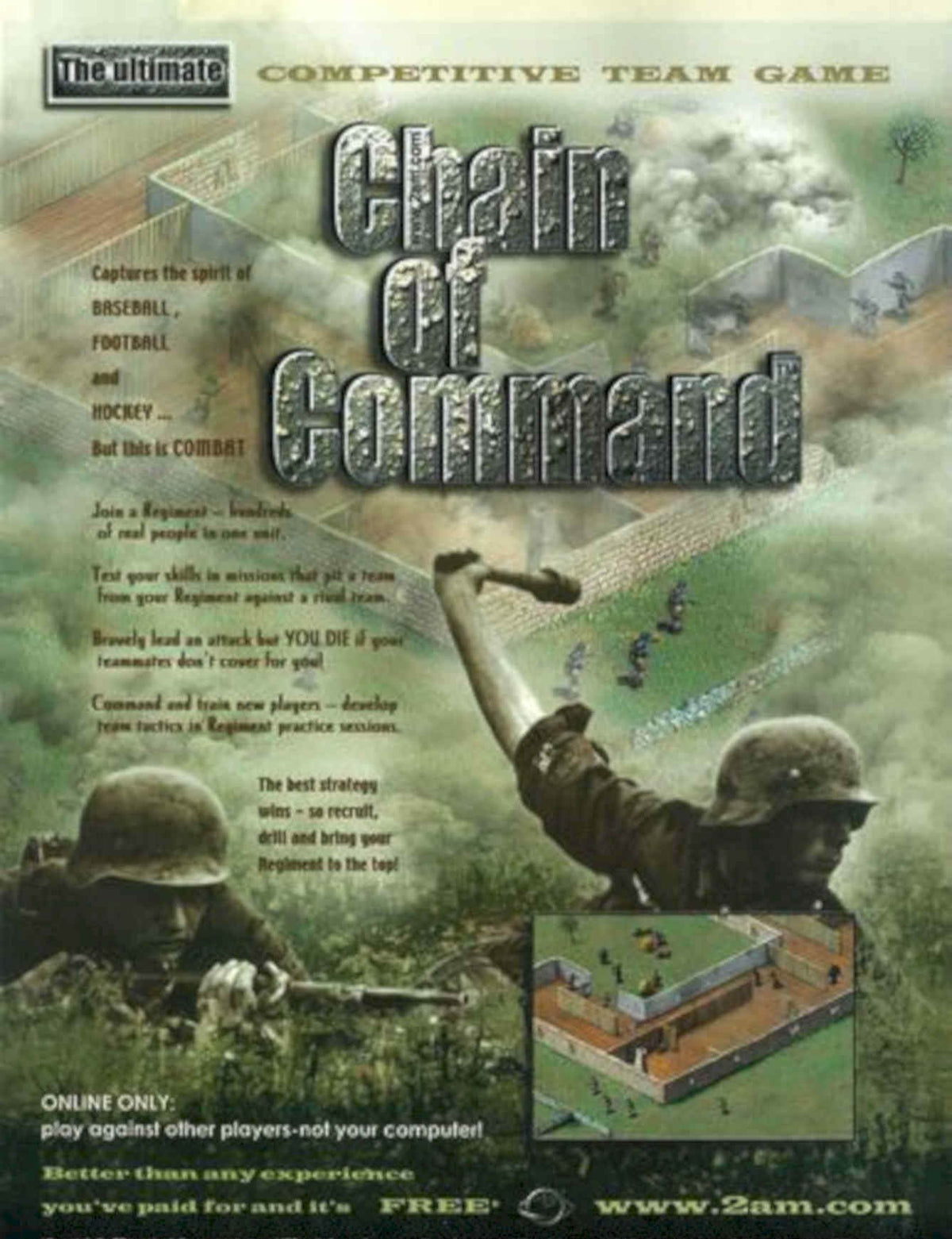 Chain Command Soldiers Vintage Retro Advert Poster A4 Photo Print