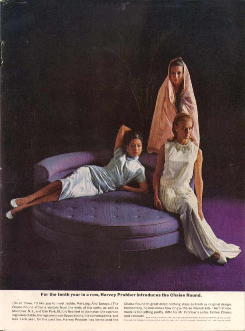 Chaise Round Livingroom 1 Vintage Retro Advert Ads A4 Photo Print
