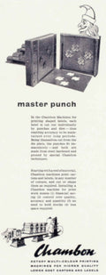 Chambon Punch Machine Vintage Retro Advert Poster A4 Photo Print