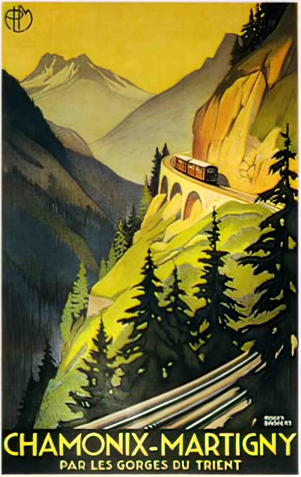 Chamonix Martigny Advert A4 Photo Print