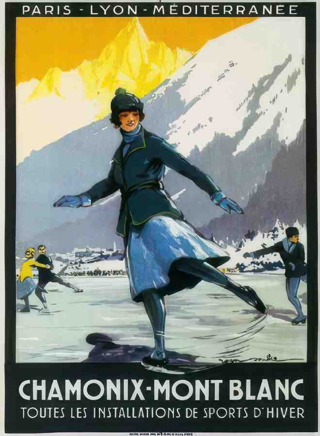 Chamonix Mont Blanc Vintage Advert A4 Photo Print