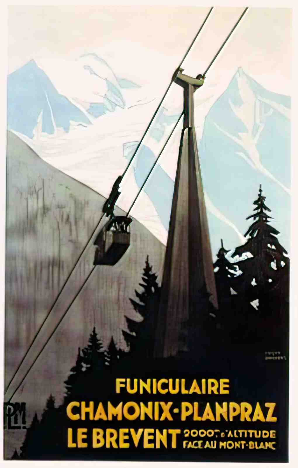 Chamonix Planpraz Advert A4 Photo Print