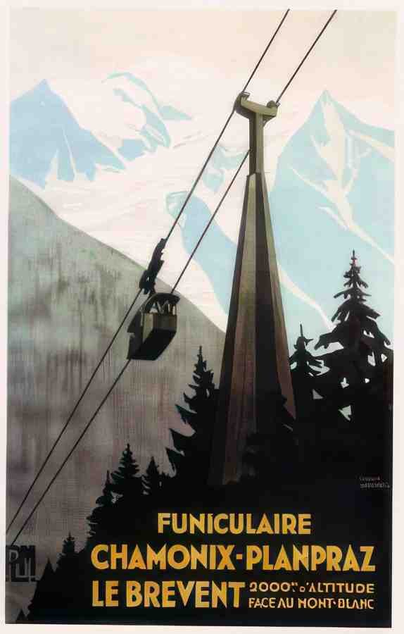 Chamonix Planpraz Vintage Advert A4 Photo Print