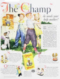 Champ Wheat Boys Vintage Retro Advert Ads A4 Photo Print