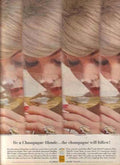 Champagne Blonde Hair Vintage Retro Advert Ads A4 Photo Print