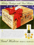 Champagne Crate Wine Vintage Retro Advert Ads A4 Photo Print